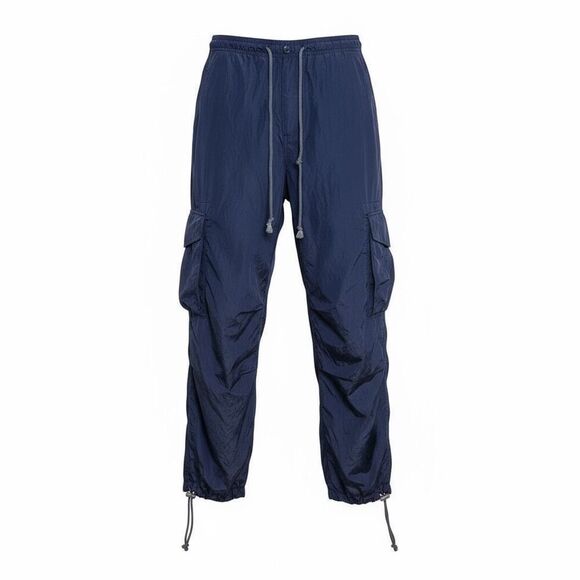 Edikted Pants - Edikted NWT Windbreaker Cargo Pants Navy Blue Size XS/S